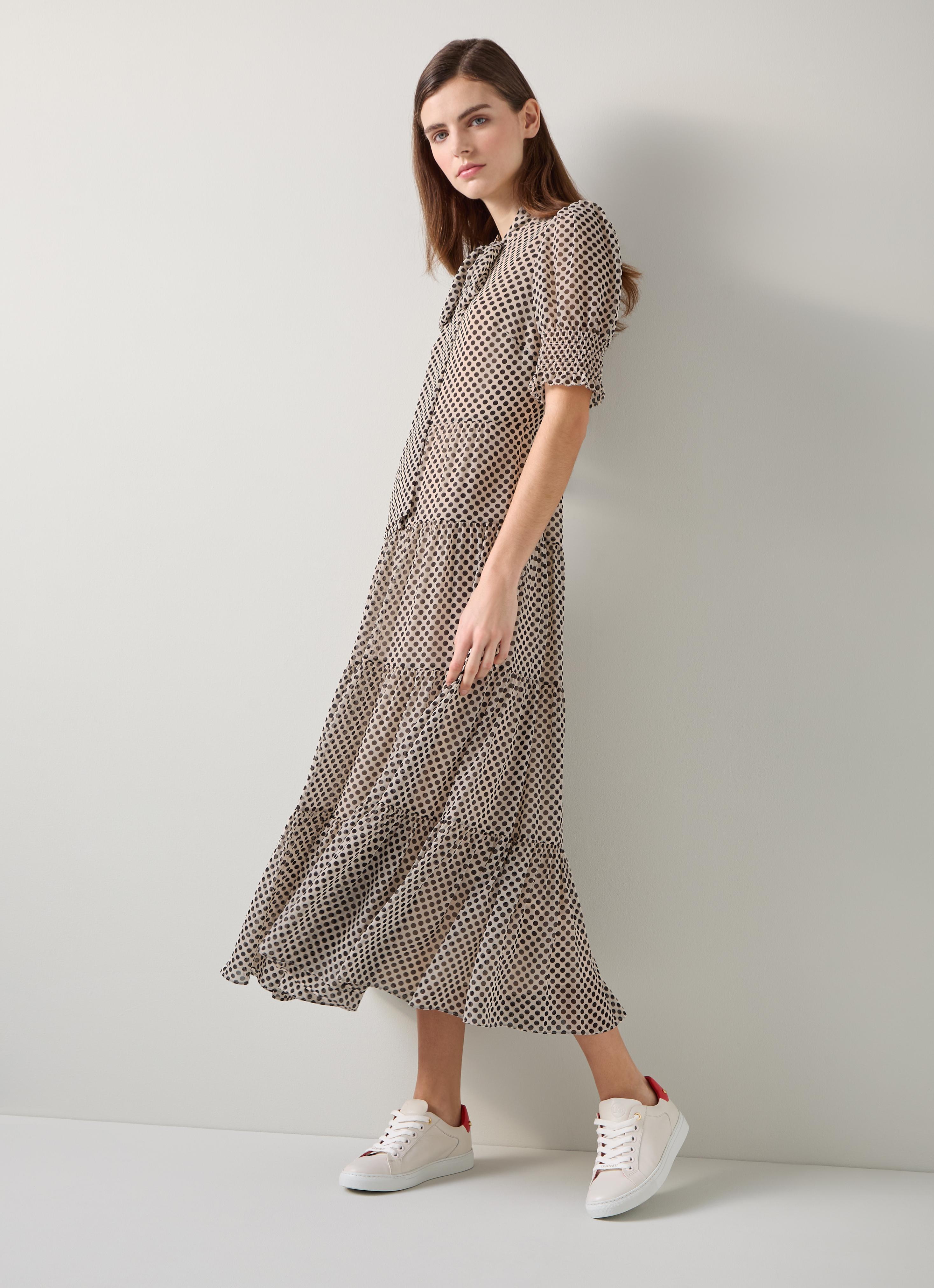 Coco Ecru Polka Dot Dress Clothing New Arrivals Collections L.K.Bennett London